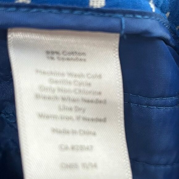 Talbots Women’s Hampshire Curvy Blue With With Polkadots Ankle Pants, Size 10P - Picture 7 of 7